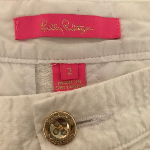 Lilly Pulitizer Women's 5" Buttercup Scallop Hem Short White Size 2 - Picture 4 of 8